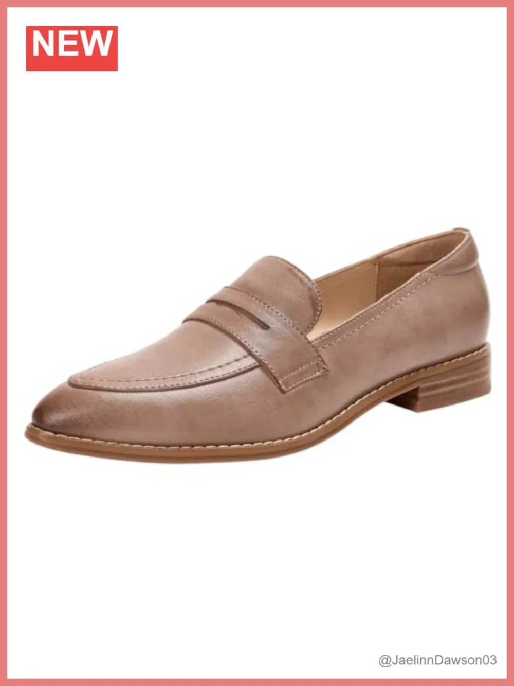 Women's Sheepskin Leather Pointed Toe Penny Loafers Slip On Office Flats